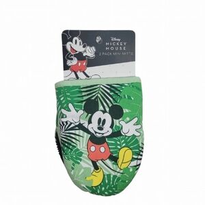 Disney Mickey Mouse Tropical 2 Mini Oversized Oven Mitts Kitchen  5½" × 7" New